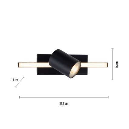 Paul Neuhaus 6523-18 - LED Reflektorska lampa BARIK 1xGU10/4,5W/230V + LED/3W
