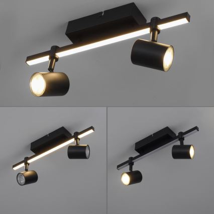 Paul Neuhaus 6524-18 - LED Reflektorska lampa BARIK 2xGU10/4,5W/230V + LED/5W