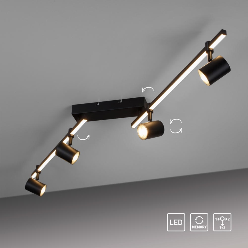 Paul Neuhaus 6525-18 - LED Reflektorska lampa BARIK 4xGU10/4,5W/230V + LED/10W