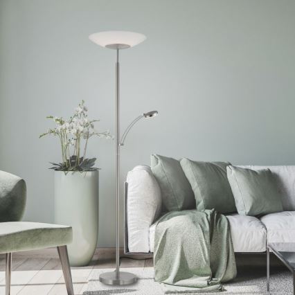 Paul Neuhaus 655-55 - LED prigušiva stojeća lampa ALFRED 1xLED/28W+1xLED/4W/230V sjajni hrom