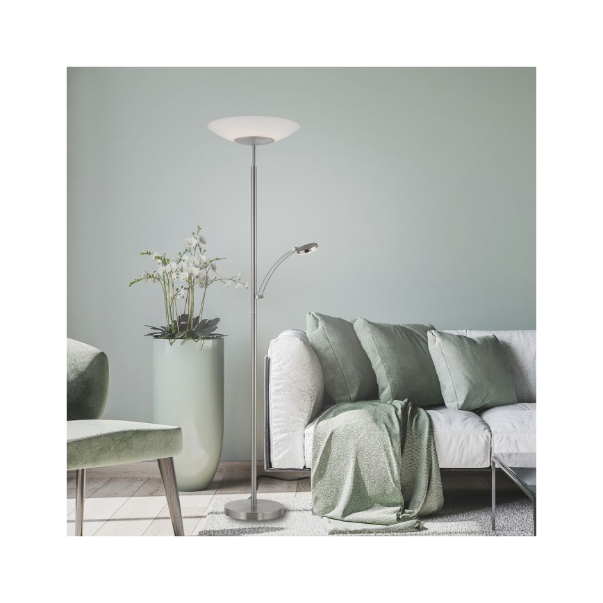 Paul Neuhaus 655-55 - LED prigušiva stojeća lampa ALFRED 1xLED/28W+1xLED/4W/230V sjajni hrom
