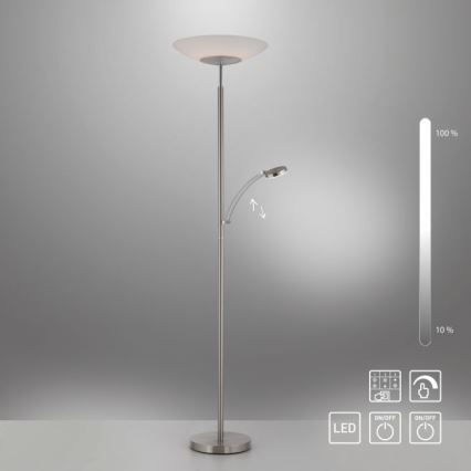 Paul Neuhaus 655-55 - LED Prigušiva podna lampa ALFRED 1xLED/28W+1xLED/4W/230V sjajni krom