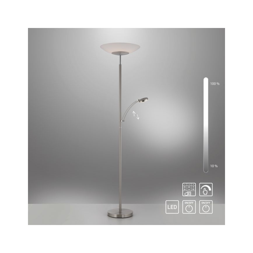 Paul Neuhaus 655-55 - LED Prigušiva podna lampa ALFRED 1xLED/28W+1xLED/4W/230V sjajni krom