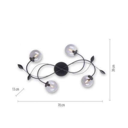 Paul Neuhaus 6724-18 - LED plafonski luster WIDOW 4xG9/3W/230V