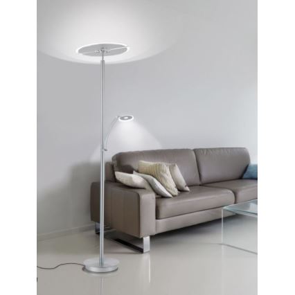 Paul Neuhaus 673-55 - LED Prigušiva podna lampa ARTUR 2xLED/21W/230V+1xLED/6W sjajni krom