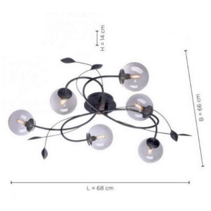 Paul Neuhaus 6737-18 - LED plafonski luster WIDOW 6xG9/3W/230V