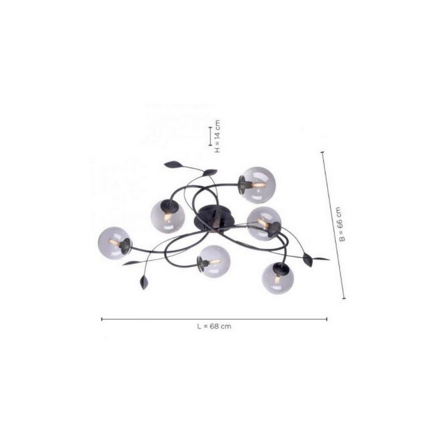 Paul Neuhaus 6737-18 - LED plafonski luster WIDOW 6xG9/3W/230V