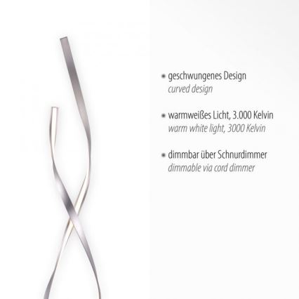 Paul Neuhaus 720-55 - LED prigušiva podna lampa LINDA LED/27W/230V sjajni hrom