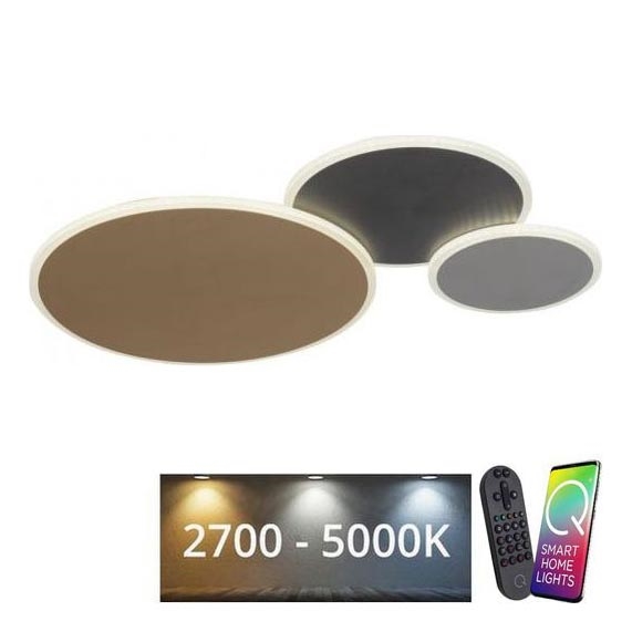 Paul Neuhaus 8007-70 - LED prigušiva plafonska svetiljka Q-PIATO LED/35W/230V 2700-5000K Wi-Fi + daljinski upravljač