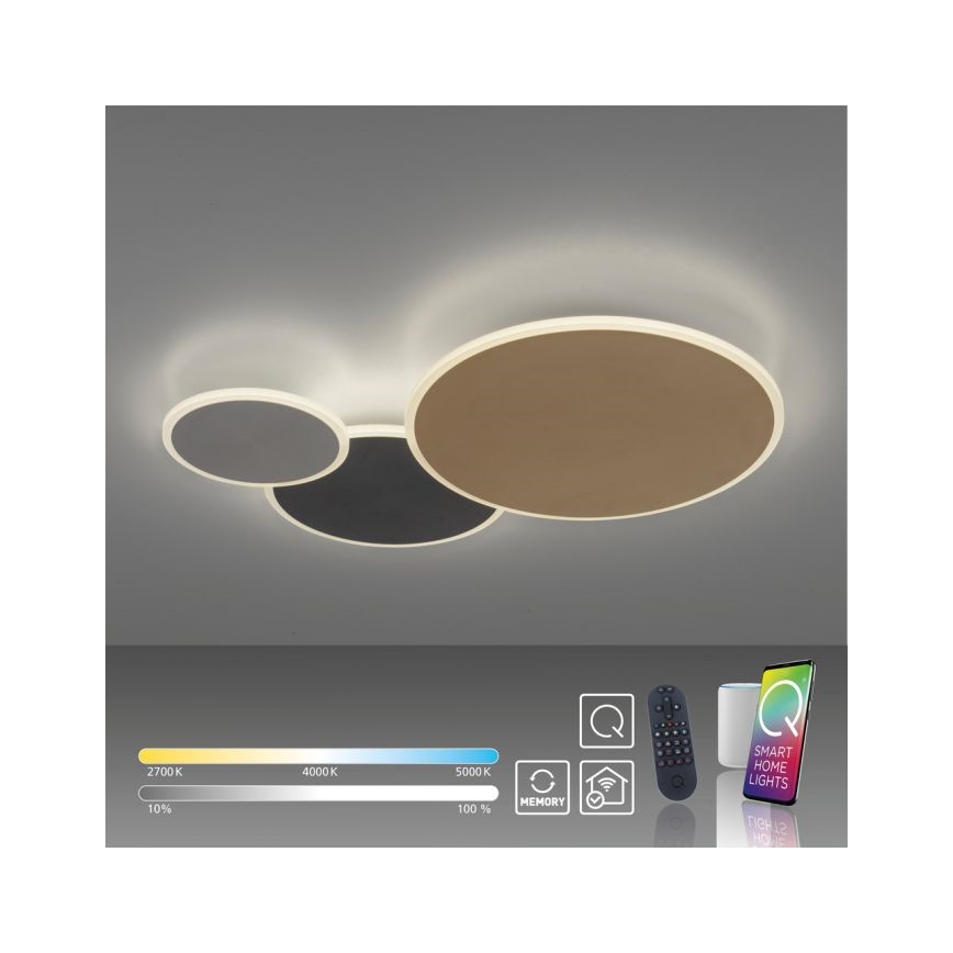 Paul Neuhaus 8007-70 - LED prigušiva plafonska svetiljka Q-PIATO LED/35W/230V 2700-5000K Wi-Fi + daljinski upravljač