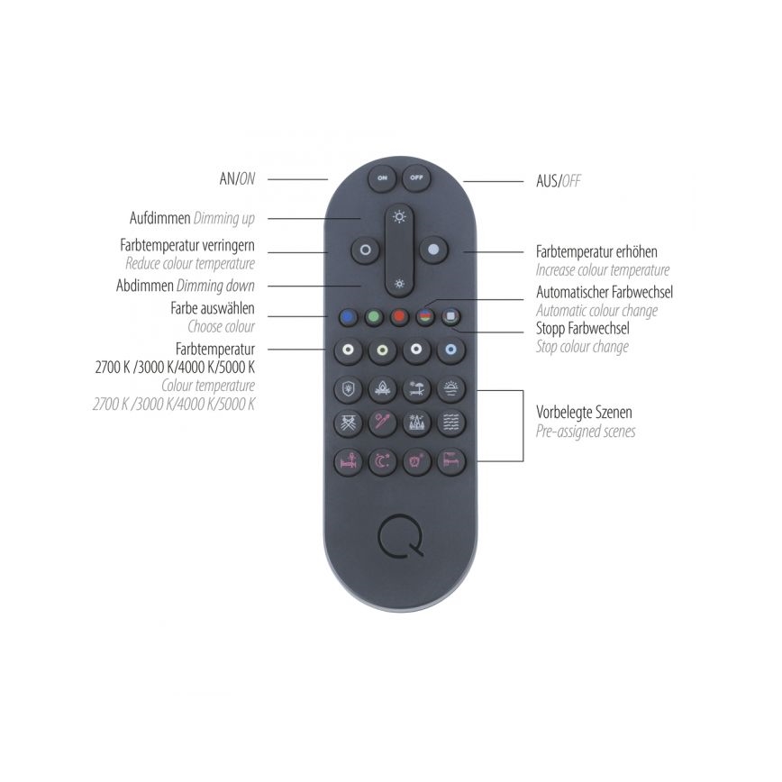 Paul Neuhaus 8007-70 - LED prigušiva plafonska svetiljka Q-PIATO LED/35W/230V 2700-5000K Wi-Fi + daljinski upravljač