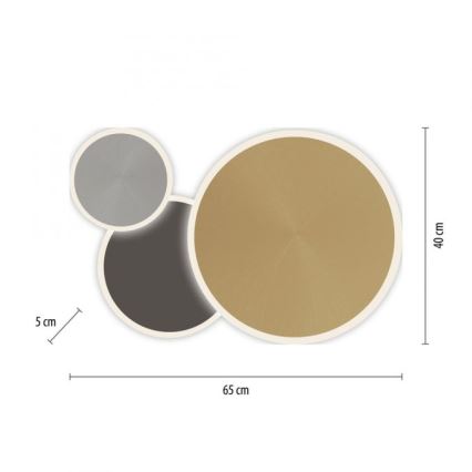 Paul Neuhaus 8007-70 - LED prigušiva plafonska svetiljka Q-PIATO LED/35W/230V 2700-5000K Wi-Fi + daljinski upravljač