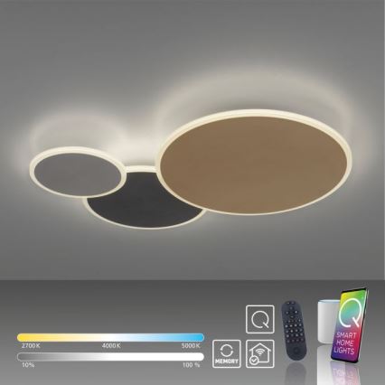 Paul Neuhaus 8007-70 - LED Prigušiva plafonjera Q-PIATO LED/35W/230V 2700-5000K Wi-Fi + Daljinski upravljač