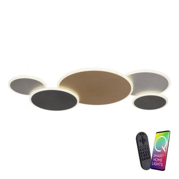 Paul Neuhaus 8008-70 - LED Prigušiva plafonjera Q-PIATO LED/49W/230V 2700-5000K Wi-Fi + Daljinski upravljač