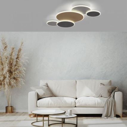 Paul Neuhaus 8008-70 - LED Prigušiva plafonjera Q-PIATO LED/49W/230V 2700-5000K Wi-Fi + Daljinski upravljač