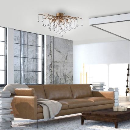 Paul Neuhaus 8090-11 - Plafonski luster ICICLE 4xG9/40W/230V 30x60 cm mesing