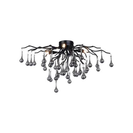 Paul Neuhaus 8090-18 - plafonski luster ICICLE 4xG9/40W/230V 30x60 cm crna