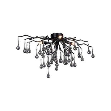 Paul Neuhaus 8090-18 - plafonski luster ICICLE 4xG9/40W/230V 30x60 cm crna
