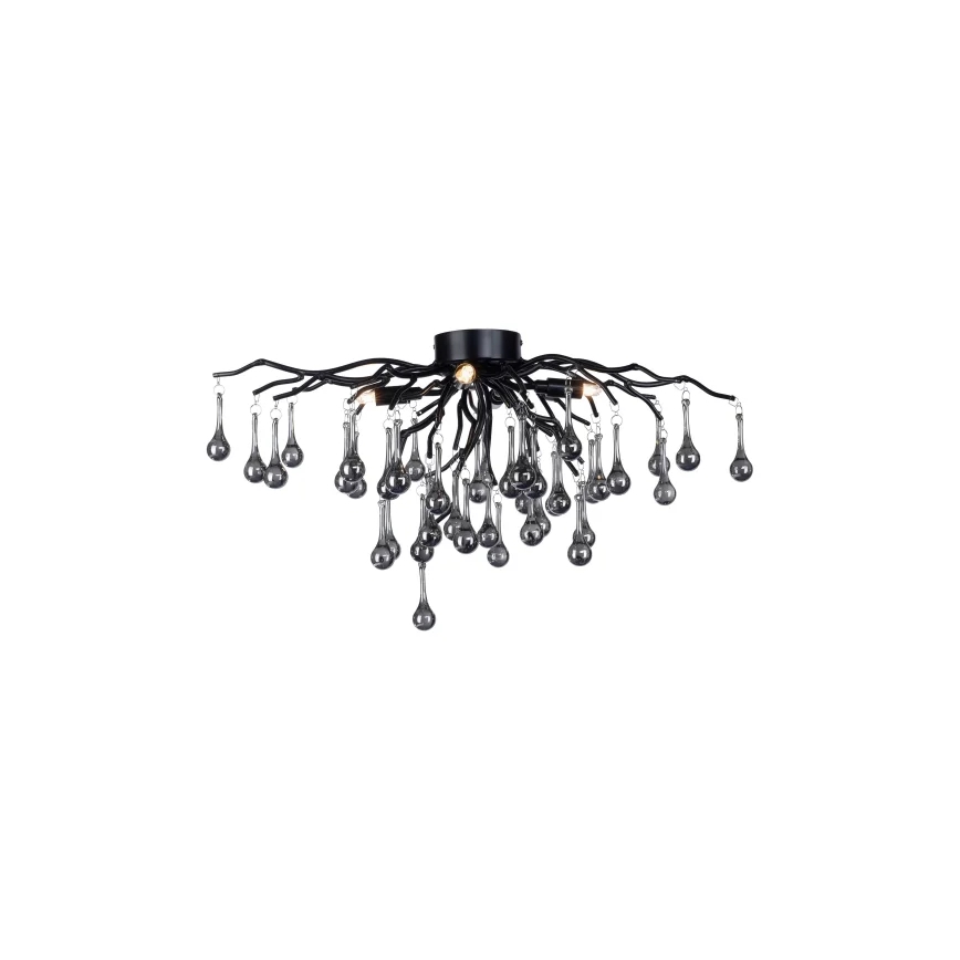 Paul Neuhaus 8090-18 - plafonski luster ICICLE 4xG9/40W/230V 30x60 cm crna