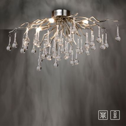 Paul Neuhaus 8090-55 - Nadgradni luster ICICLE 4xG9/40W/230V 30x60 cm sjajni krom