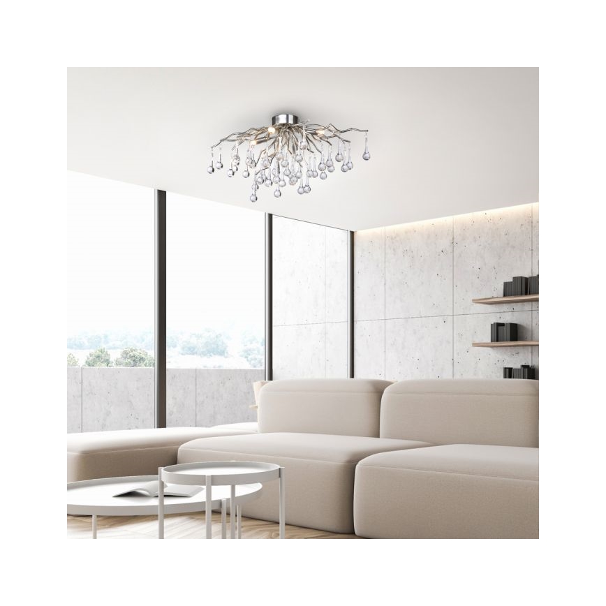 Paul Neuhaus 8090-55 - Prisadni luster ICICLE 4xG9/40W/230V 30x60 cm sjajni hrom