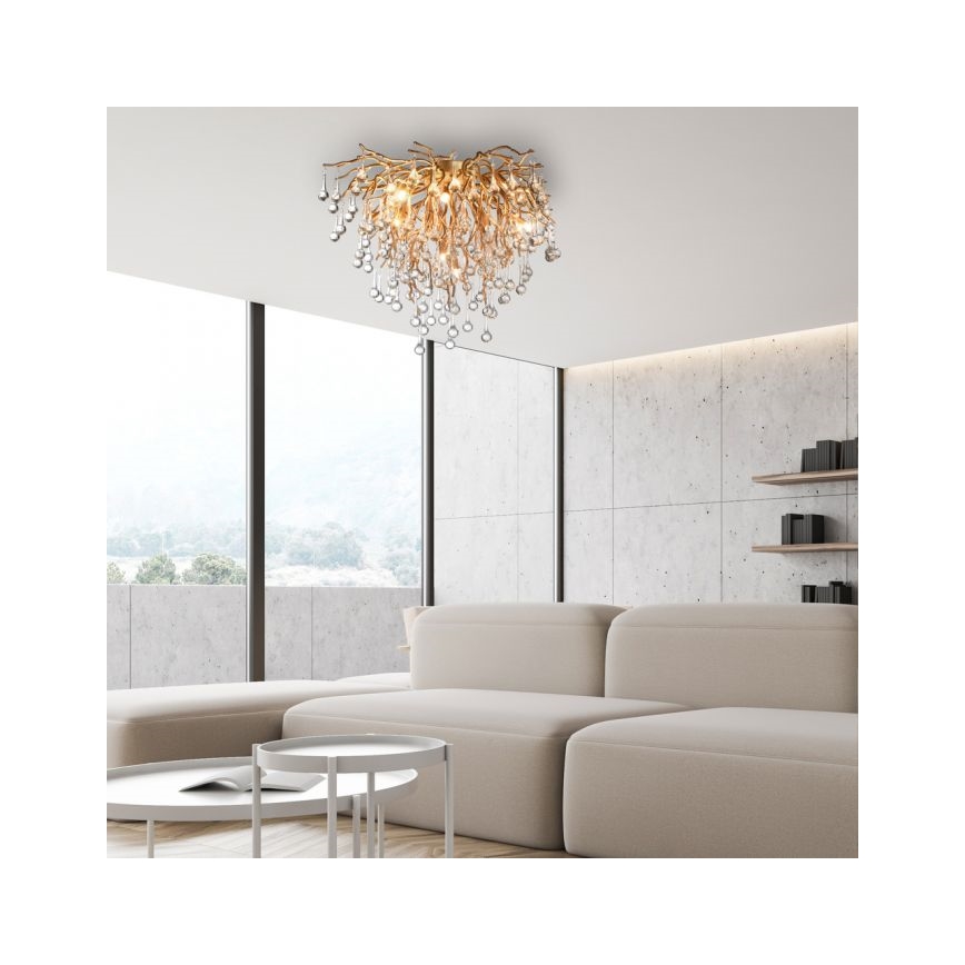 Paul Neuhaus 8091-11 - Nadgradni luster ICICLE 9xG9/40W/230V pr. 50 cm mesing