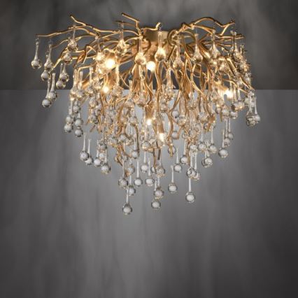 Paul Neuhaus 8091-11 - Nadgradni luster ICICLE 9xG9/40W/230V pr. 50 cm mesing
