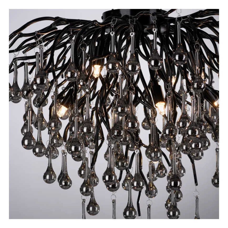 Paul Neuhaus 8091-18 - Plafonski luster ICICLE 9xG9/40W/230V, prečnik 50 cm, crne boje