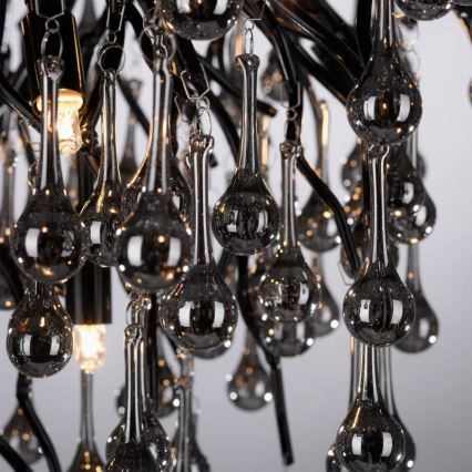 Paul Neuhaus 8091-18 - Plafonski luster ICICLE 9xG9/40W/230V, prečnik 50 cm, crne boje