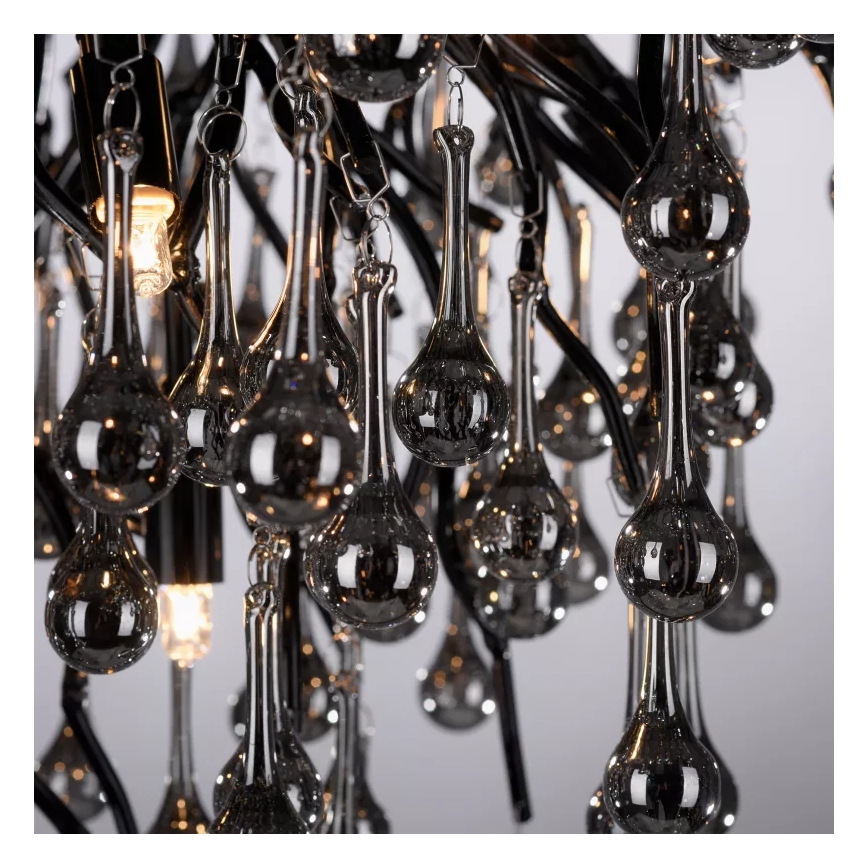 Paul Neuhaus 8091-18 - Plafonski luster ICICLE 9xG9/40W/230V, prečnik 50 cm, crne boje