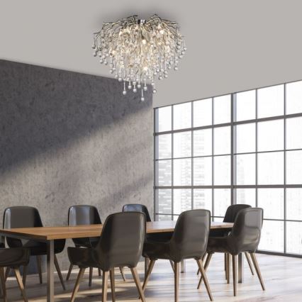 Paul Neuhaus 8091-55 - Nadgradni luster ICICLE 9xG9/40W/230V pr. 50 cm sjajni krom