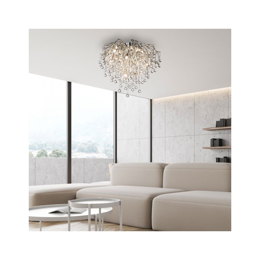 Paul Neuhaus 8091-55 - Nadgradni luster ICICLE 9xG9/40W/230V pr. 50 cm sjajni krom