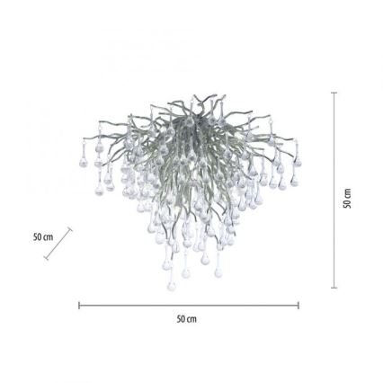 Paul Neuhaus 8091-55 - Nadgradni luster ICICLE 9xG9/40W/230V pr. 50 cm sjajni krom