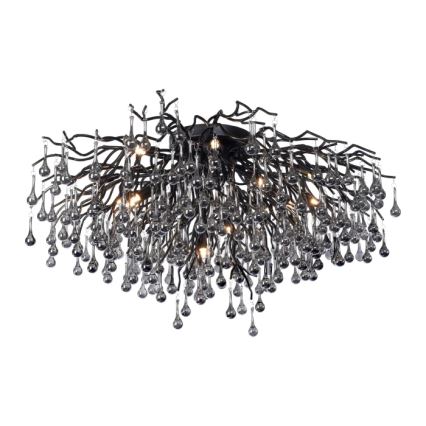Paul Neuhaus 8092-18 - Plafonski luster ICICLE 14xG9/40W/230V, prečnik 100 cm, crna