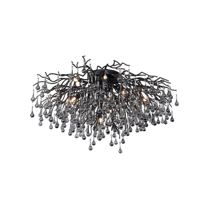 Paul Neuhaus 8092-18 - Plafonski luster ICICLE 14xG9/40W/230V, prečnik 100 cm, crna