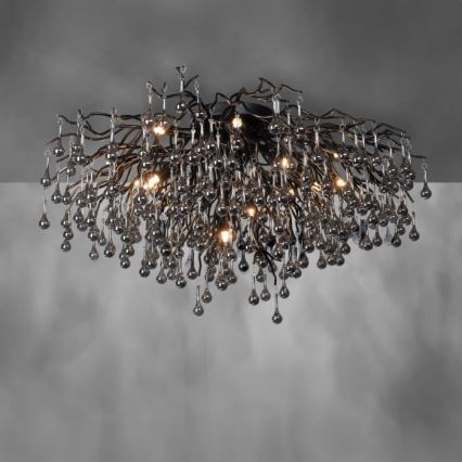 Paul Neuhaus 8092-18 - Plafonski luster ICICLE 14xG9/40W/230V, prečnik 100 cm, crna