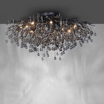 Paul Neuhaus 8092-18 - Plafonski luster ICICLE 14xG9/40W/230V, prečnik 100 cm, crna