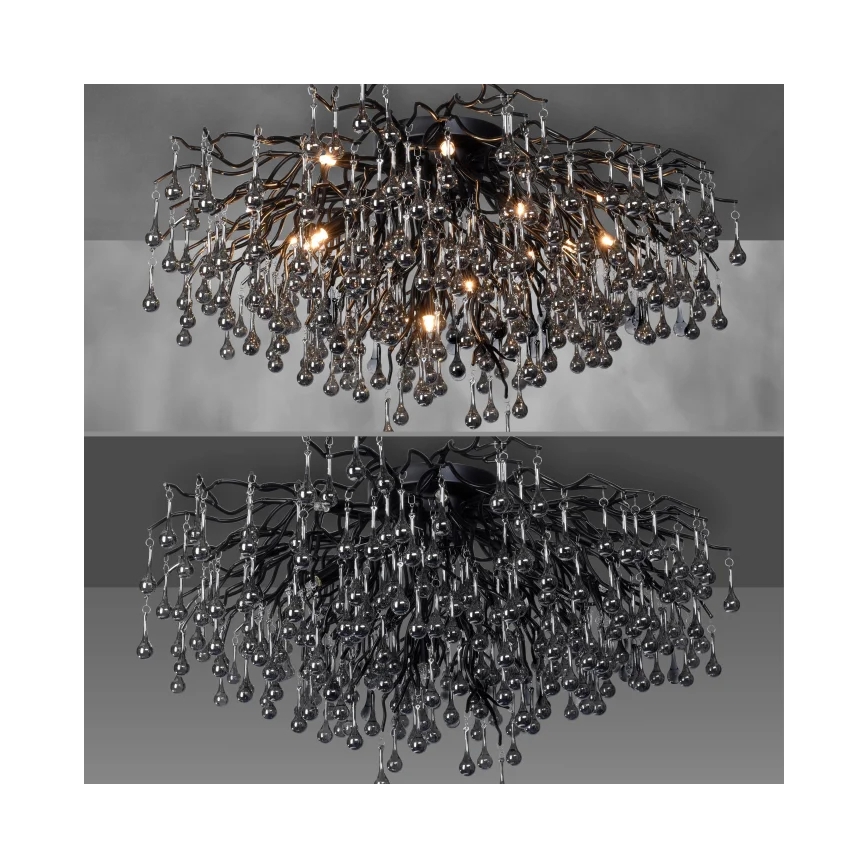 Paul Neuhaus 8092-18 - Plafonski luster ICICLE 14xG9/40W/230V, prečnik 100 cm, crna