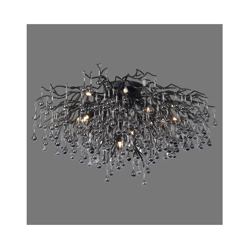 Paul Neuhaus 8092-18 - Plafonski luster ICICLE 14xG9/40W/230V, prečnik 100 cm, crna