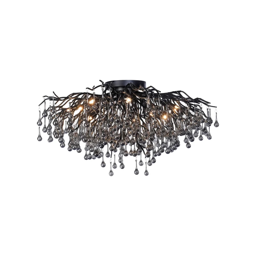 Paul Neuhaus 8092-18 - Plafonski luster ICICLE 14xG9/40W/230V, prečnik 100 cm, crna
