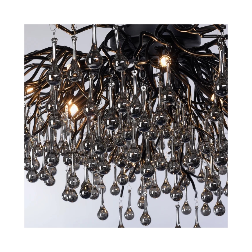 Paul Neuhaus 8092-18 - Plafonski luster ICICLE 14xG9/40W/230V, prečnik 100 cm, crna