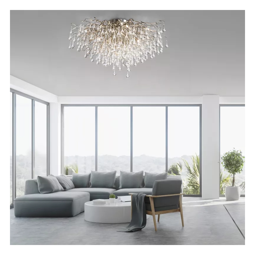 Paul Neuhaus 8092-55 - Plafonski luster ICICLE 14xG9/40W/230V prečnika 100 cm sjajni hrom