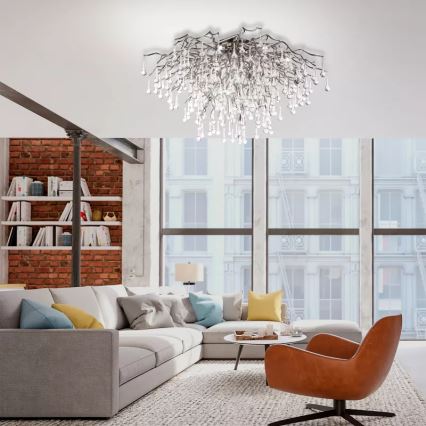 Paul Neuhaus 8092-55 - Plafonski luster ICICLE 14xG9/40W/230V prečnika 100 cm sjajni hrom