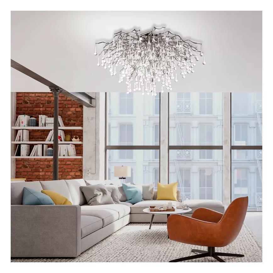 Paul Neuhaus 8092-55 - Plafonski luster ICICLE 14xG9/40W/230V prečnika 100 cm sjajni hrom