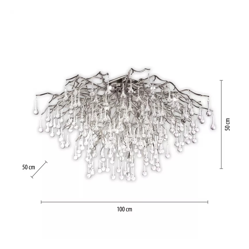 Paul Neuhaus 8092-55 - Plafonski luster ICICLE 14xG9/40W/230V prečnika 100 cm sjajni hrom