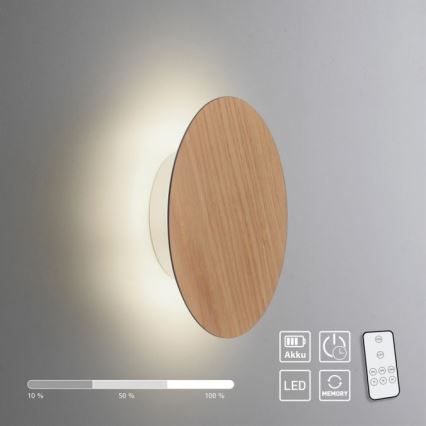 Paul Neuhaus 8152-79 - LED Prigušiva zidna lampa PUNTUA LED/1W/3,7V 2200 mAh + Daljinski upravljač