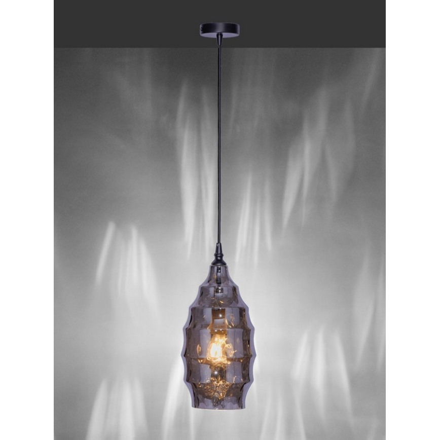 Paul Neuhaus 8267-25 - Luster na sajli SCARLETT 1xE27/60W/230V pr. 19 cm crno