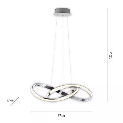Paul Neuhaus 8291-17 - LED prigušiva luster na lanku MELINDA LED/30W/230V