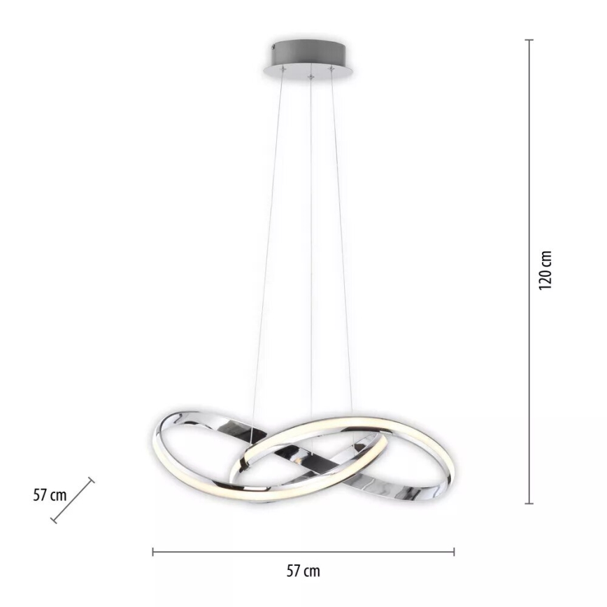 Paul Neuhaus 8291-17 - LED prigušiva luster na lanku MELINDA LED/30W/230V
