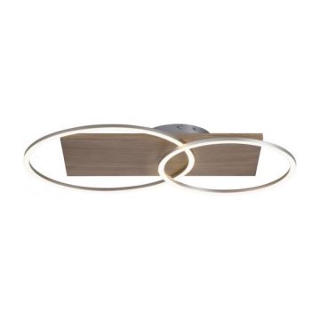 Paul Neuhaus 8329-79 - LED prigušiva plafonska svetiljka PALMA LED/26W/230V 2700-5000K borovina + daljinski upravljač